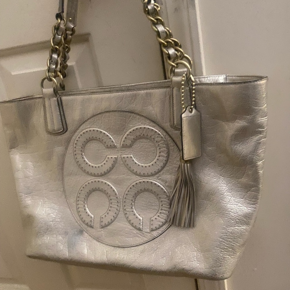 Coach golden tan bag in excellent condition one small mark Authentic Coach - Picture 2 of 7